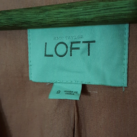 LOFT lined linen blend zip blazer - Picture 2 of 6